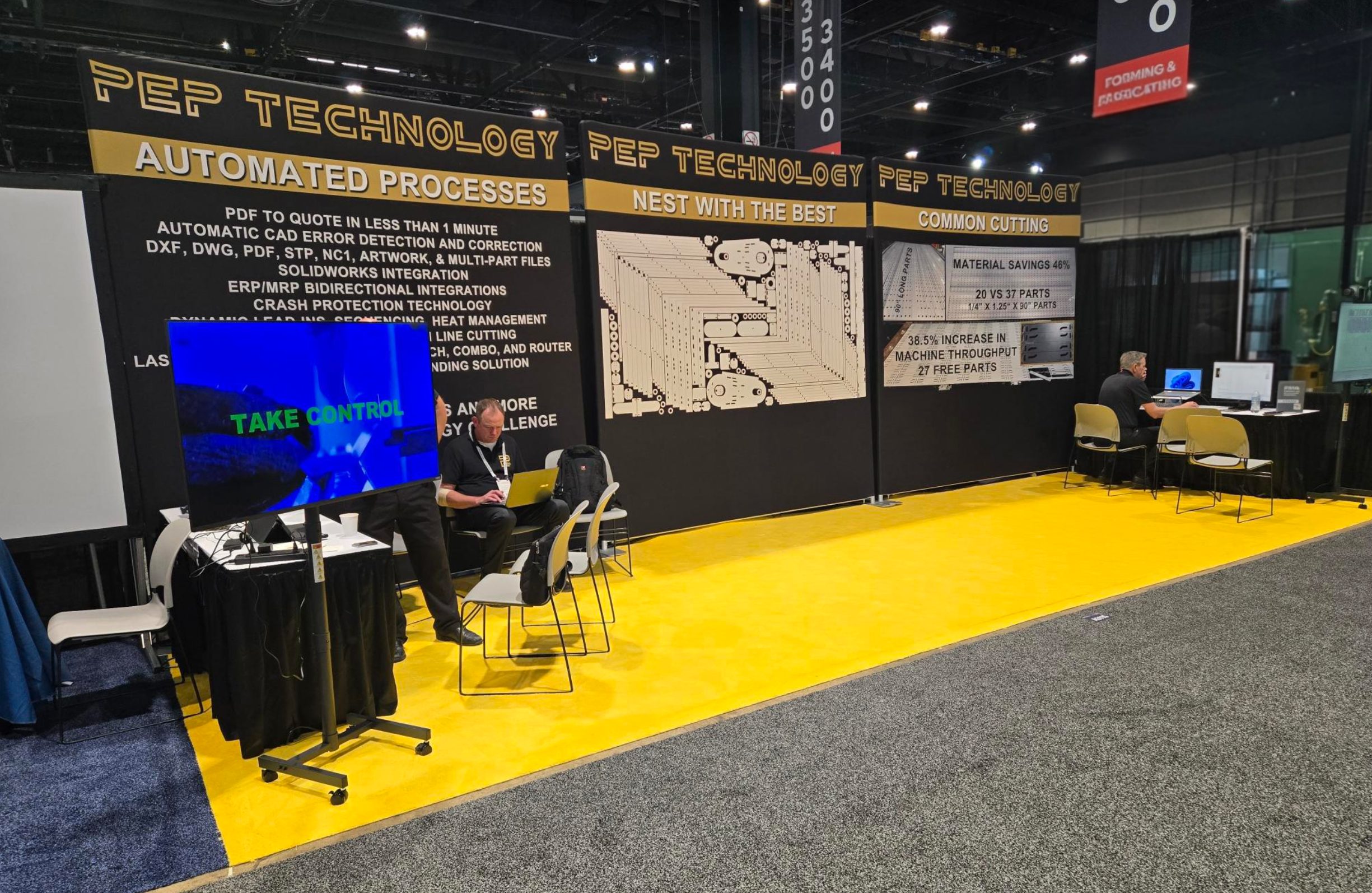 FABTECH show floor, PEP Technology booth